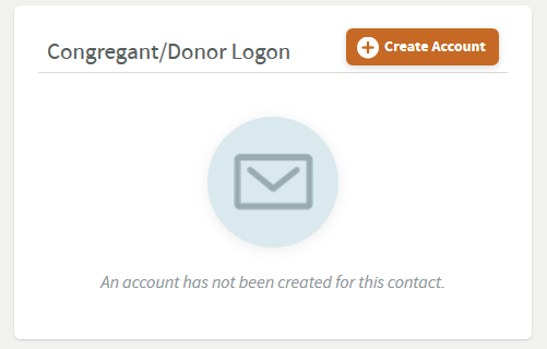 Congregant Logon panel on a personal contact page.